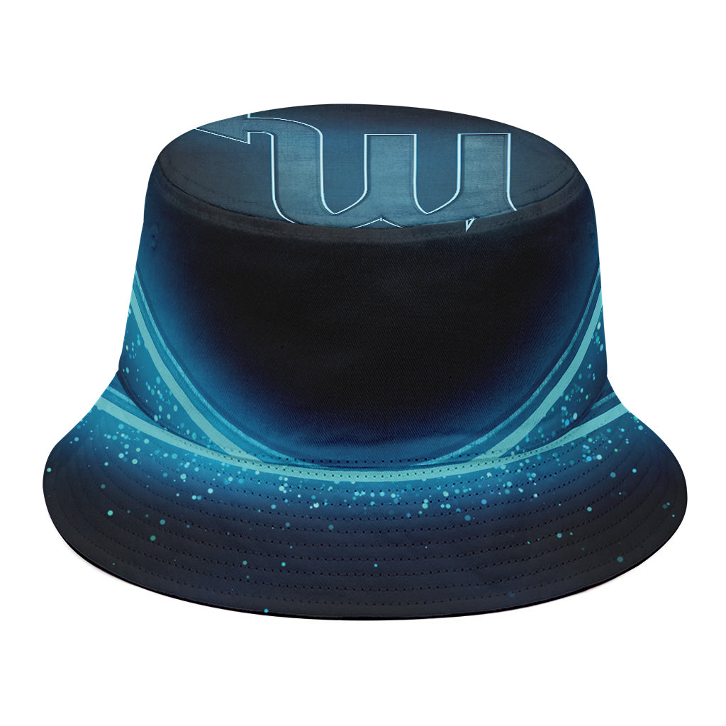 Blue Scorpio Zodiac Sign Print Bucket Hat