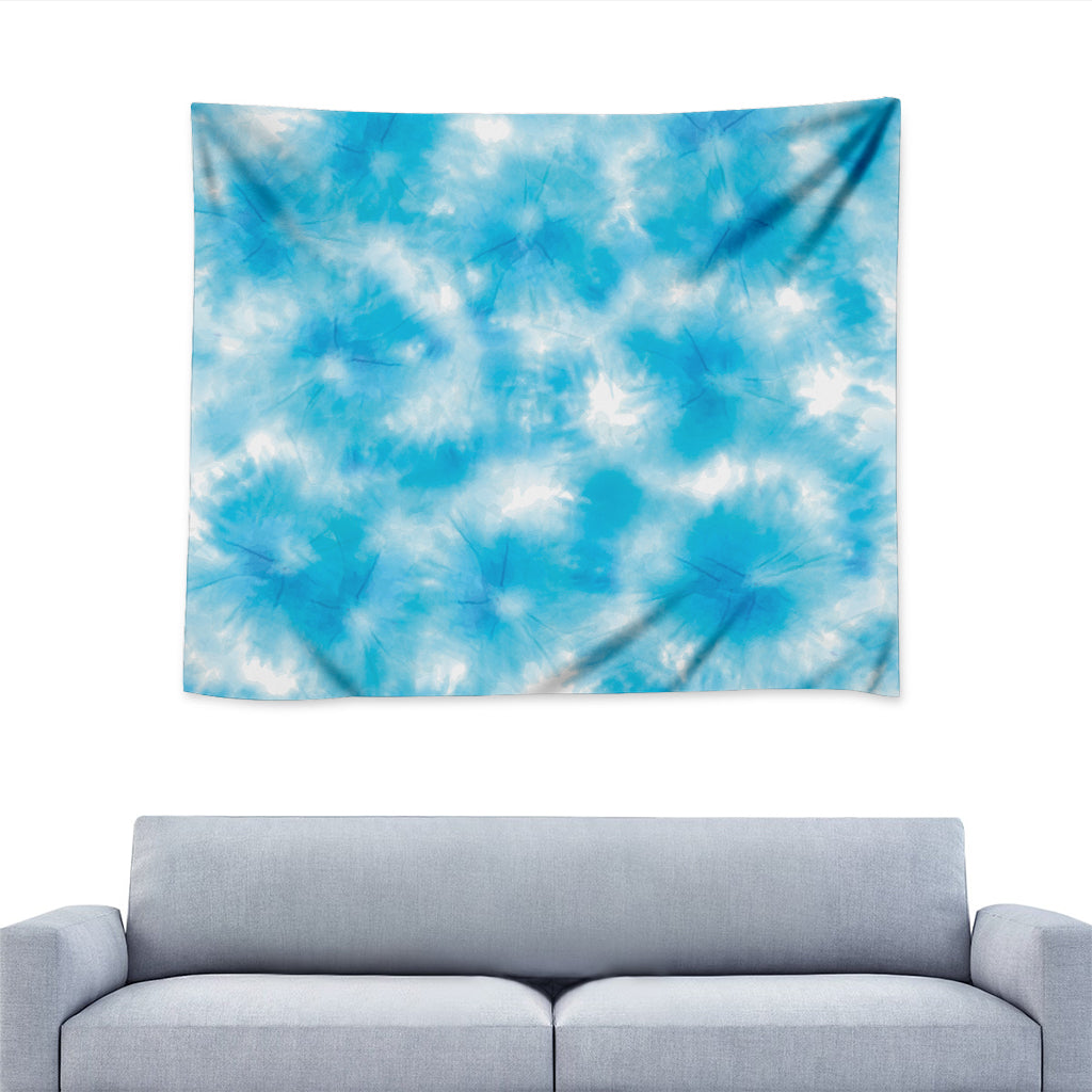 Blue Shibori Tie Dye Print Tapestry