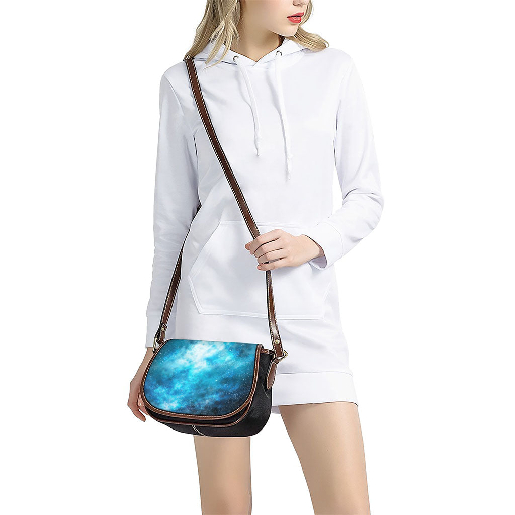 Blue Sky Universe Galaxy Space Print Saddle Bag