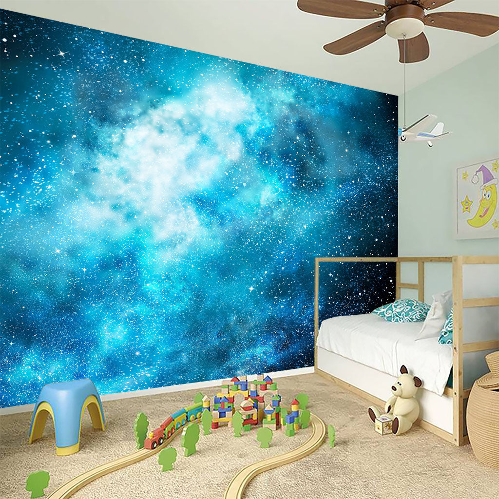 Blue Sky Universe Galaxy Space Print Wall Sticker