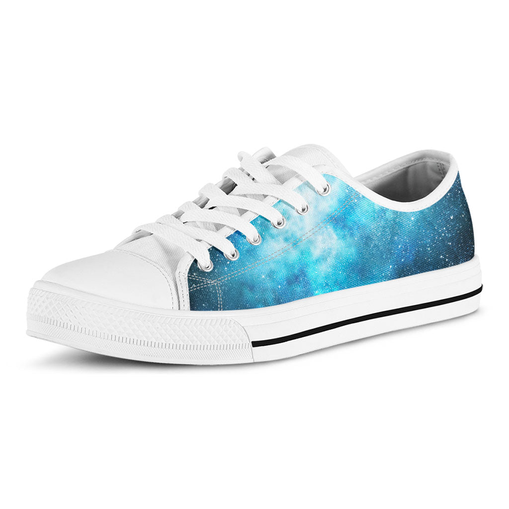 Blue Sky Universe Galaxy Space Print White Low Top Sneakers