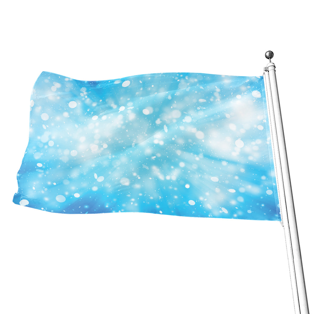 Blue Sparkle Light Print Flag