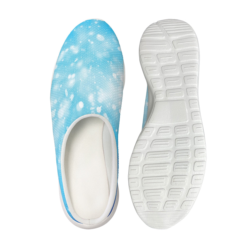 Blue Sparkle Light Print Mesh Casual Shoes