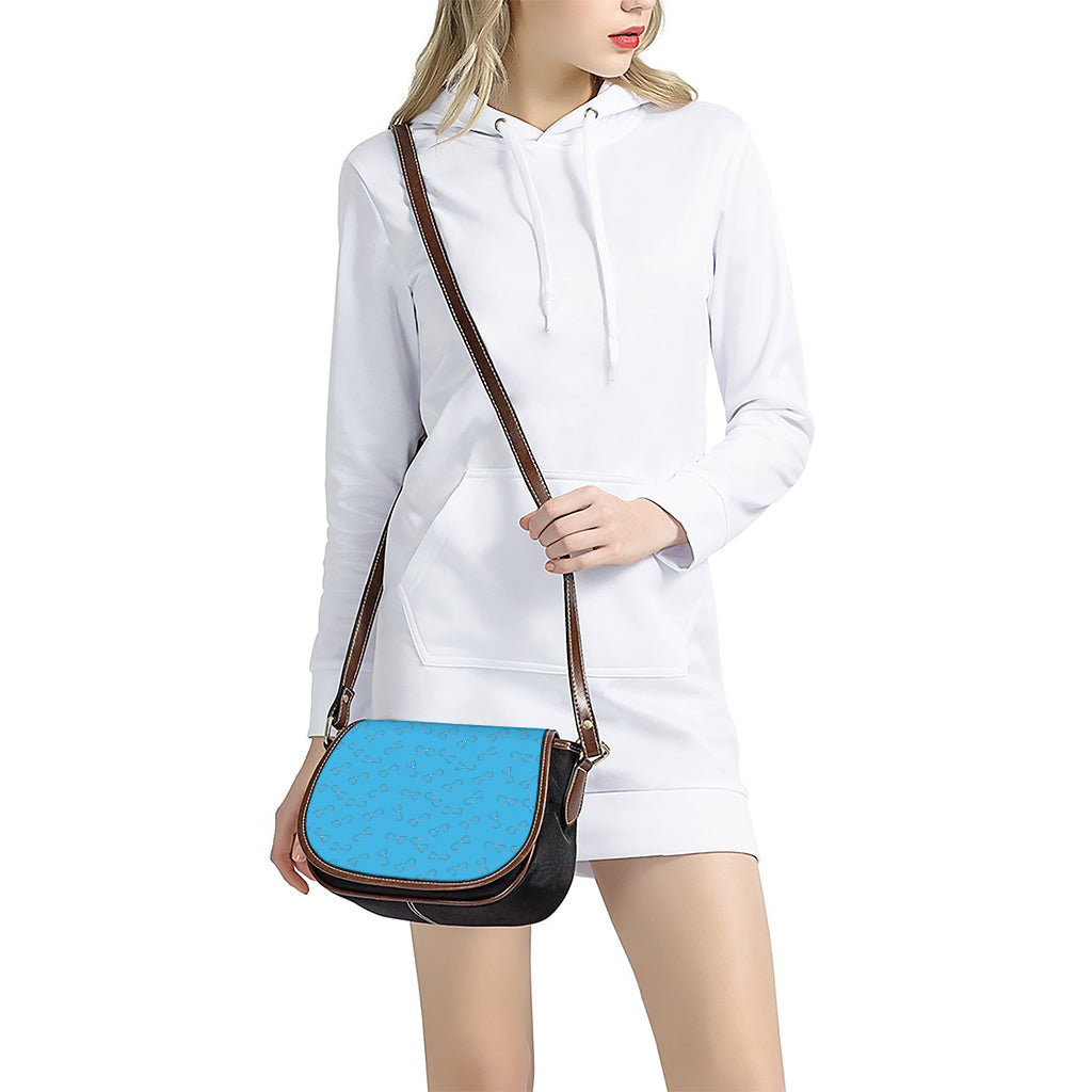 Blue Stethoscope Pattern Print Saddle Bag