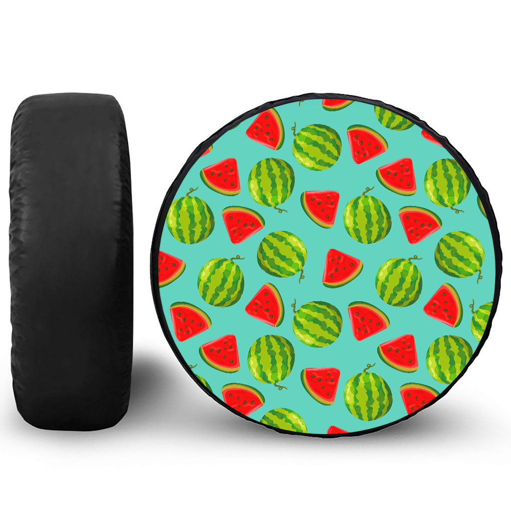 Blue Summer Watermelon Pattern Print Tire Cover