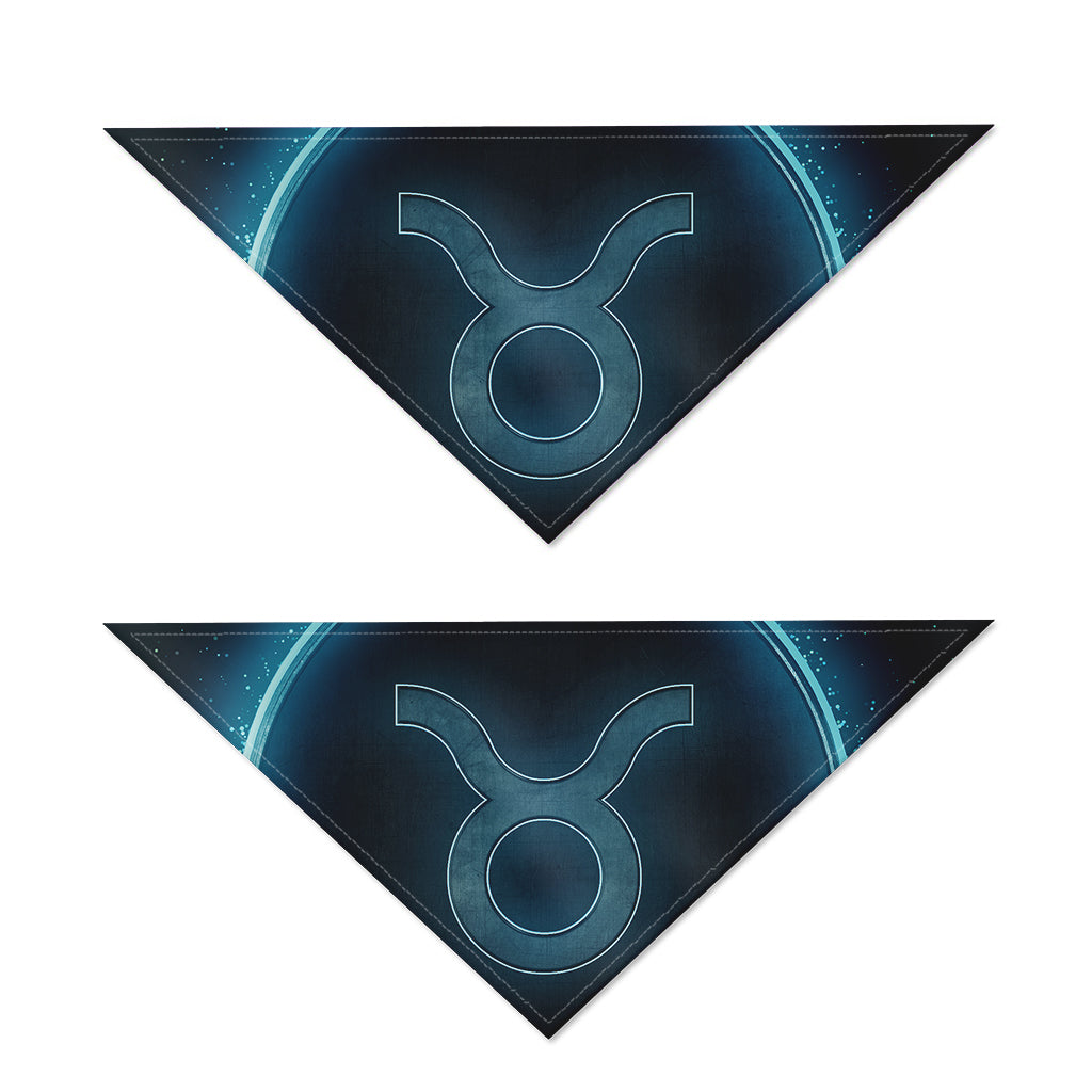 Blue Taurus Zodiac Sign Print Dog Bandana