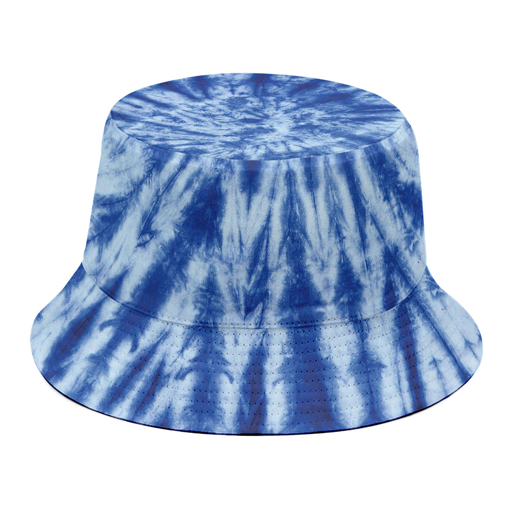 Blue Tie Dye Print Bucket Hat