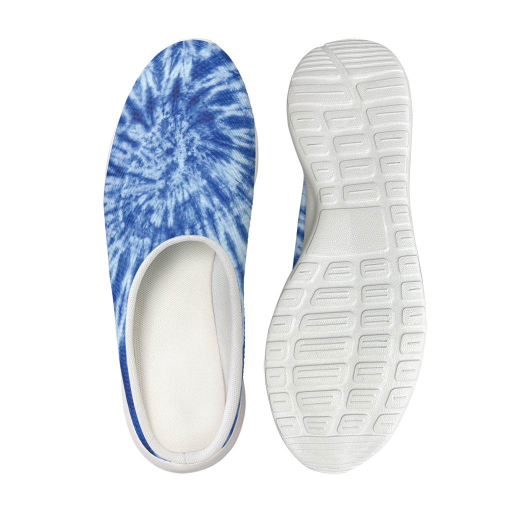 Blue Tie Dye Print Mesh Casual Shoes