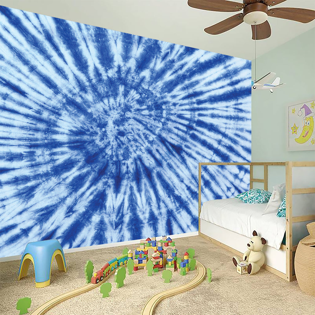 Blue Tie Dye Print Wall Sticker