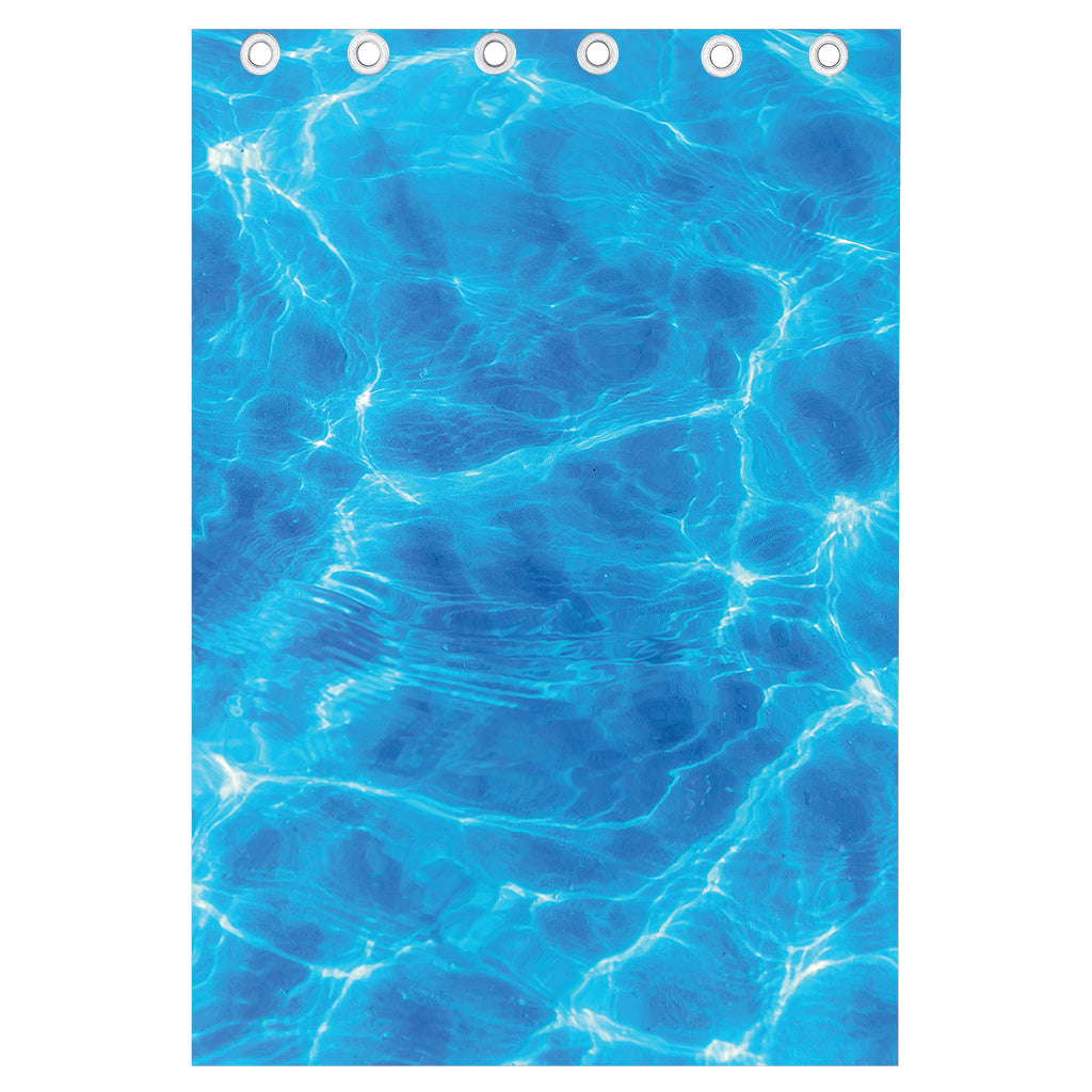 Blue Water Surface Print Curtain