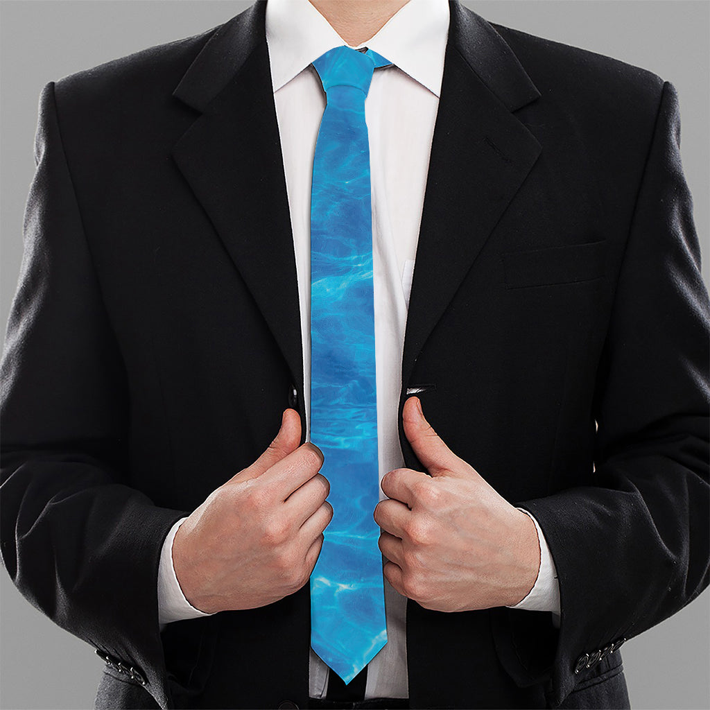 Blue Water Surface Print Necktie