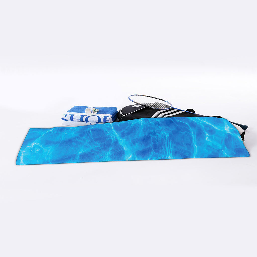 Blue Water Surface Print Sports Towel