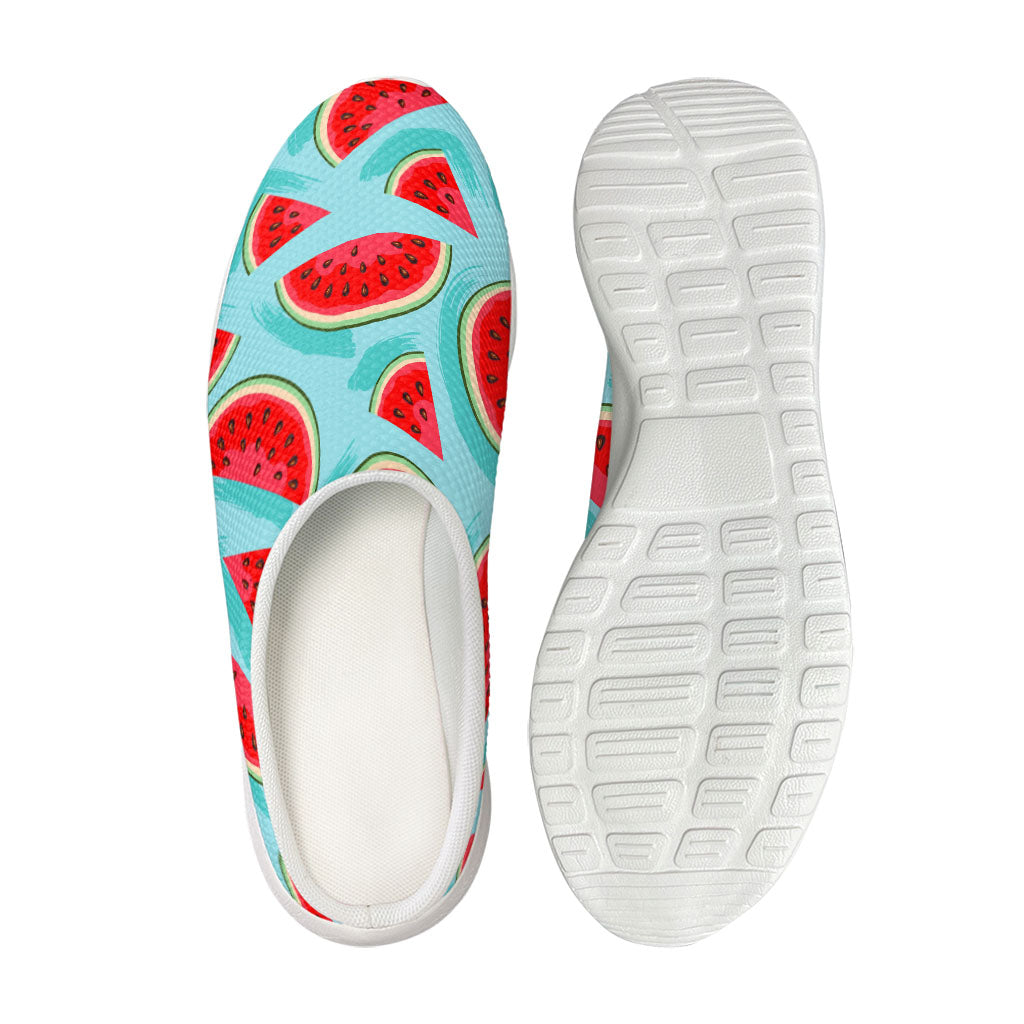 Blue Watermelon Pieces Pattern Print Mesh Casual Shoes