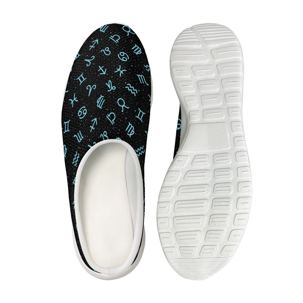 Blue Zodiac Symbols Pattern Print Mesh Casual Shoes
