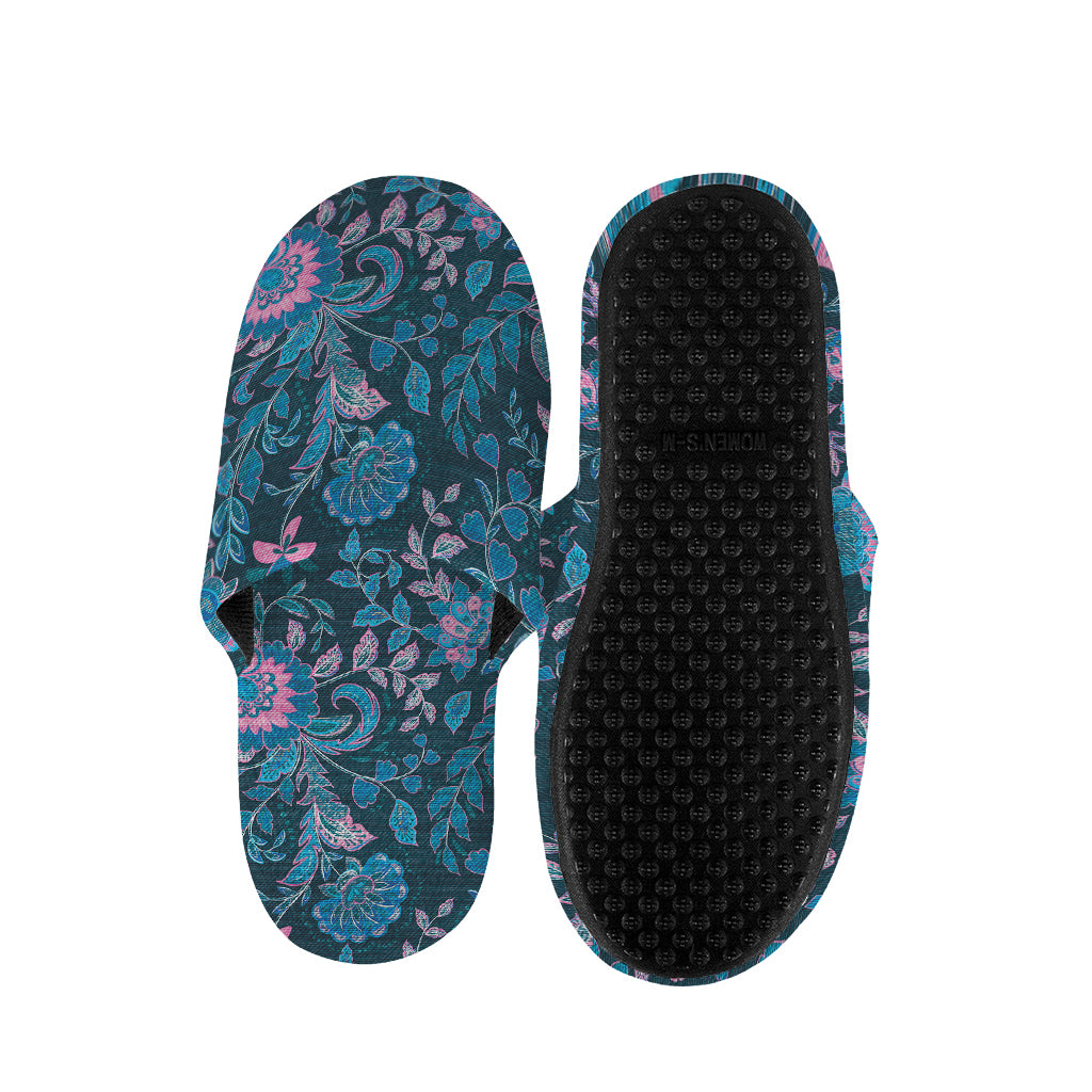 Bohemian Denim Jeans Pattern Print Slippers