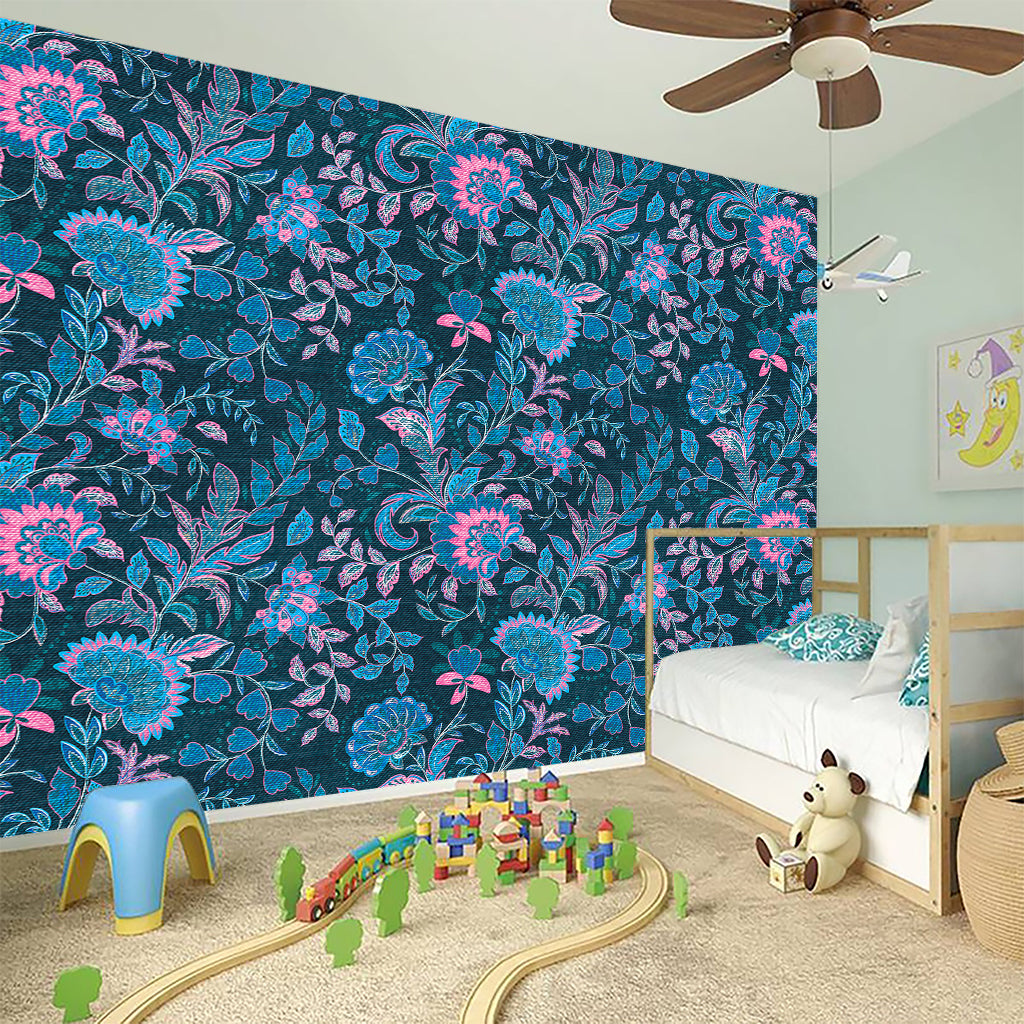 Bohemian Denim Jeans Pattern Print Wall Sticker