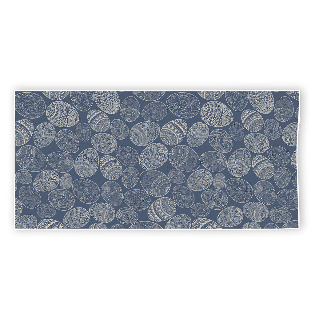 Bohemian Easter Eggs Pattern Print Beach Towel