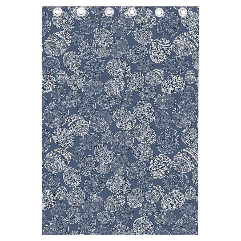 Bohemian Easter Eggs Pattern Print Curtain