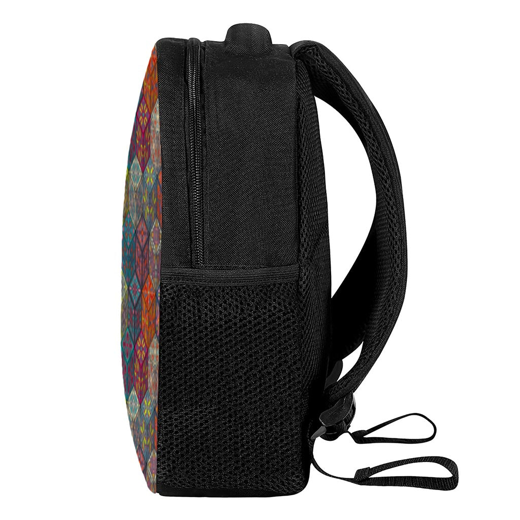 Bohemian Indian Box Pattern Print Casual Backpack