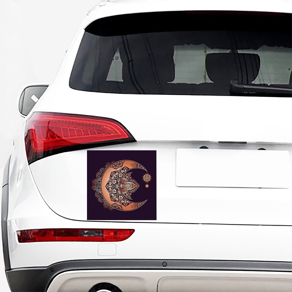 Bohemian Moon And Sun Print Car Sticker