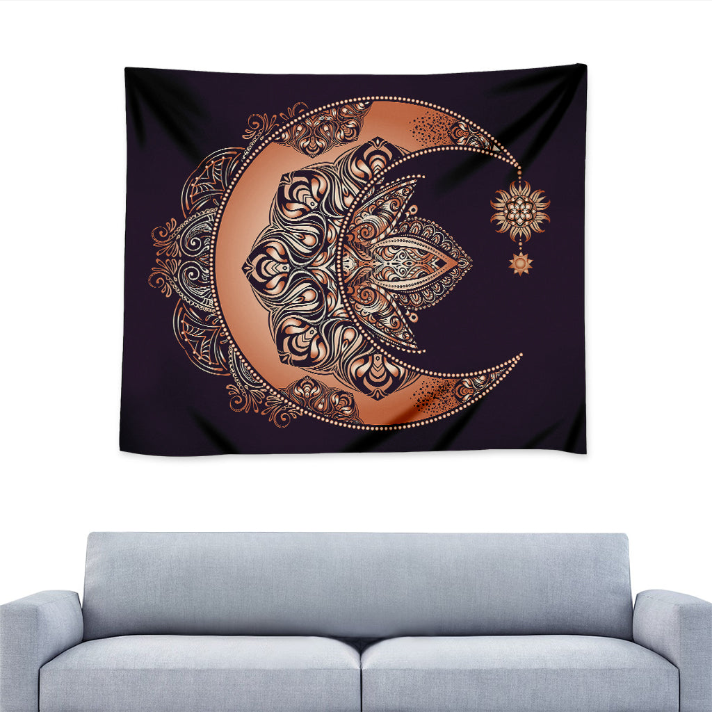 Bohemian Moon And Sun Print Tapestry