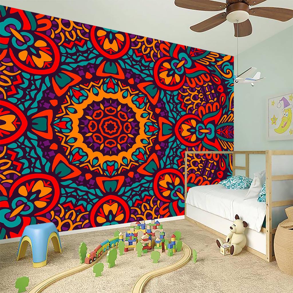 Bohemian Native Mandala Pattern Print Wall Sticker