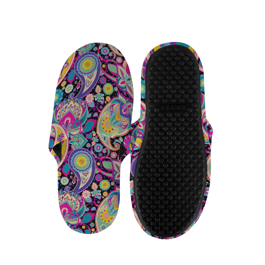 Bohemian Paisley Pattern Print Slippers