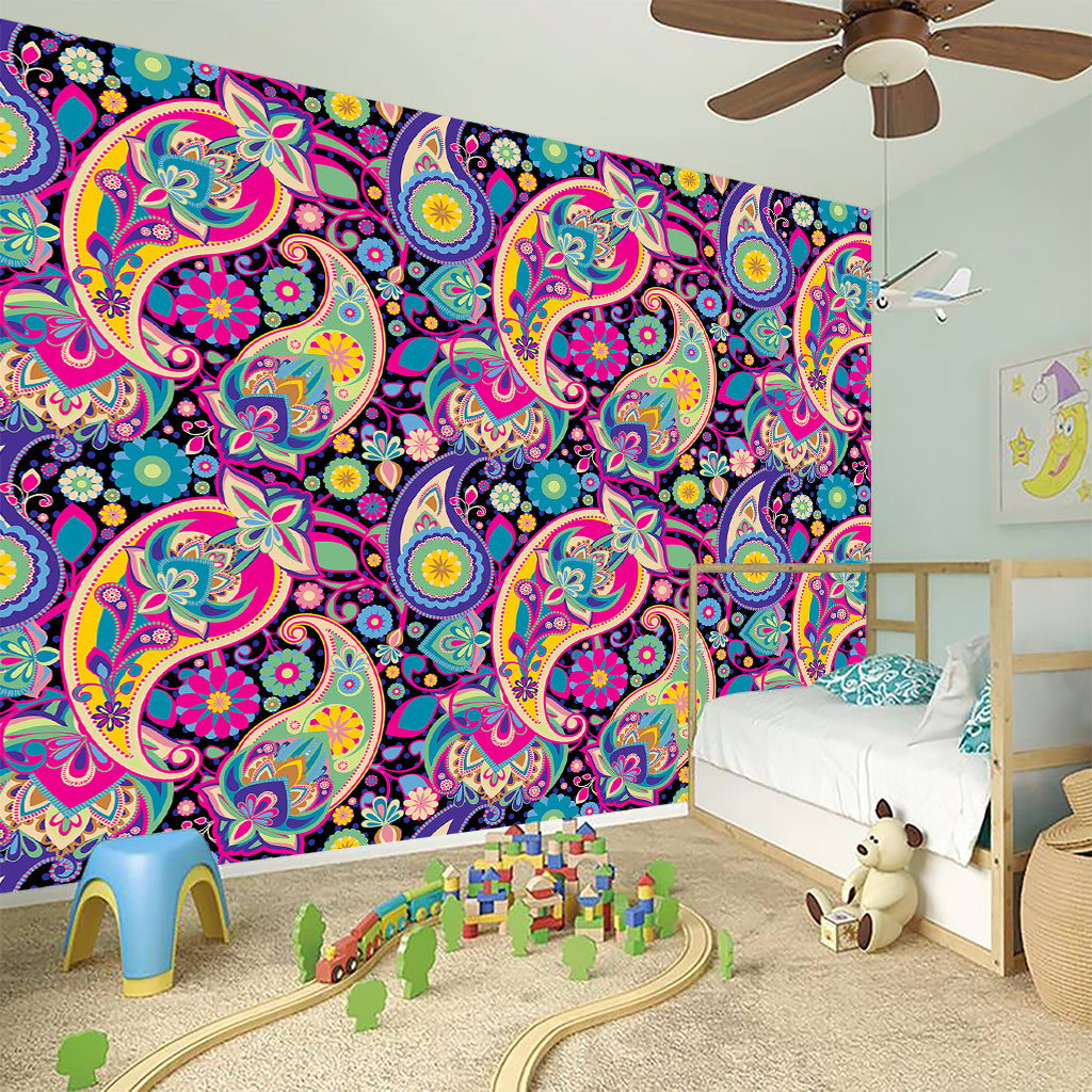 Bohemian Paisley Pattern Print Wall Sticker