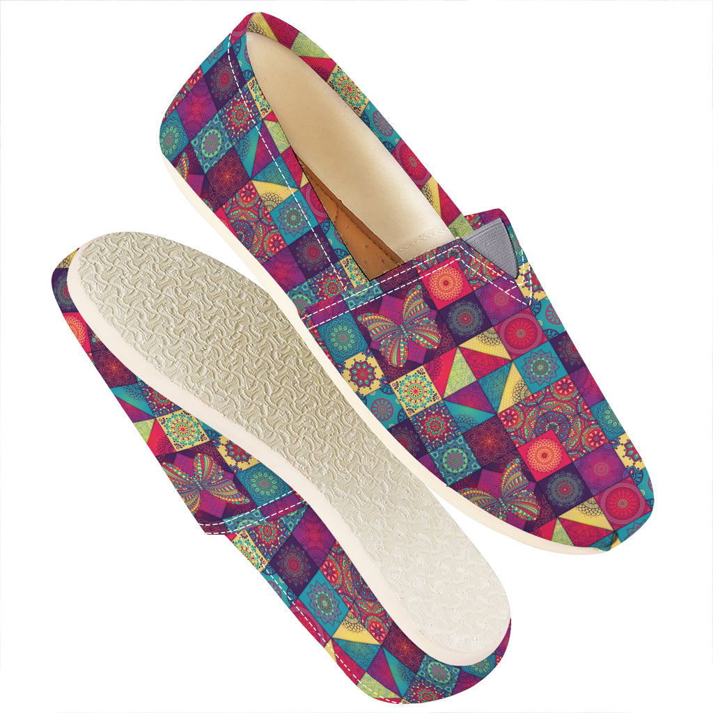 Bohemian Patchwork Pattern Print Casual Shoes