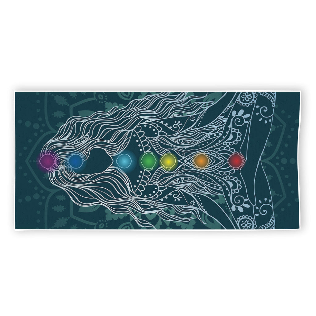 Bohemian Seven Chakras Print Beach Towel