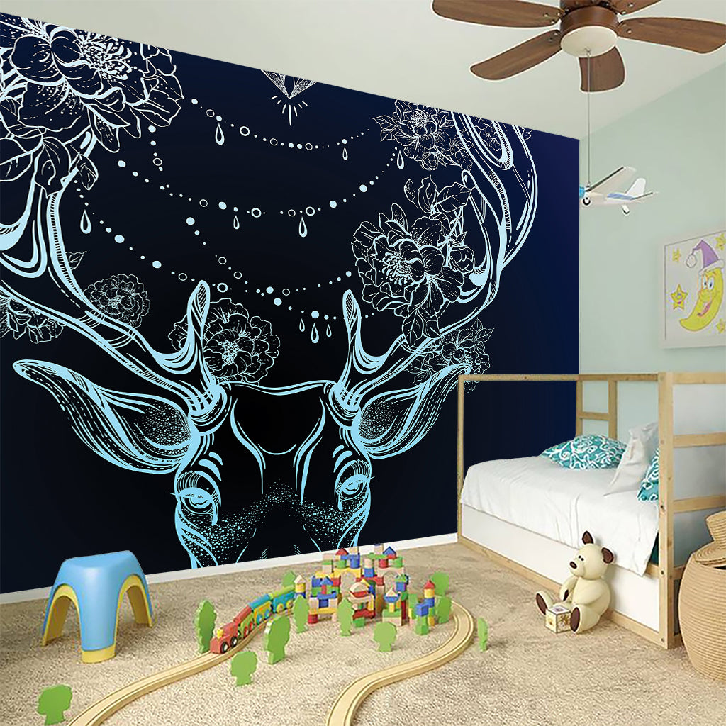 Bohemian Spiritual Deer Print Wall Sticker