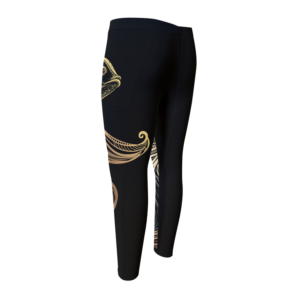 Bohemian Spiritual Fish Print Men's Compression Pants