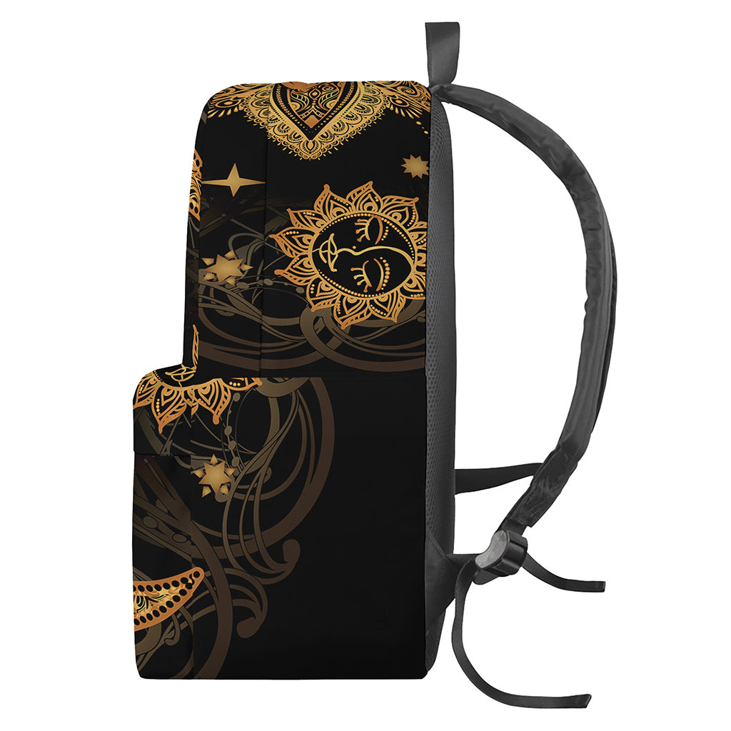 Bohemian Sun And Moon Print Backpack
