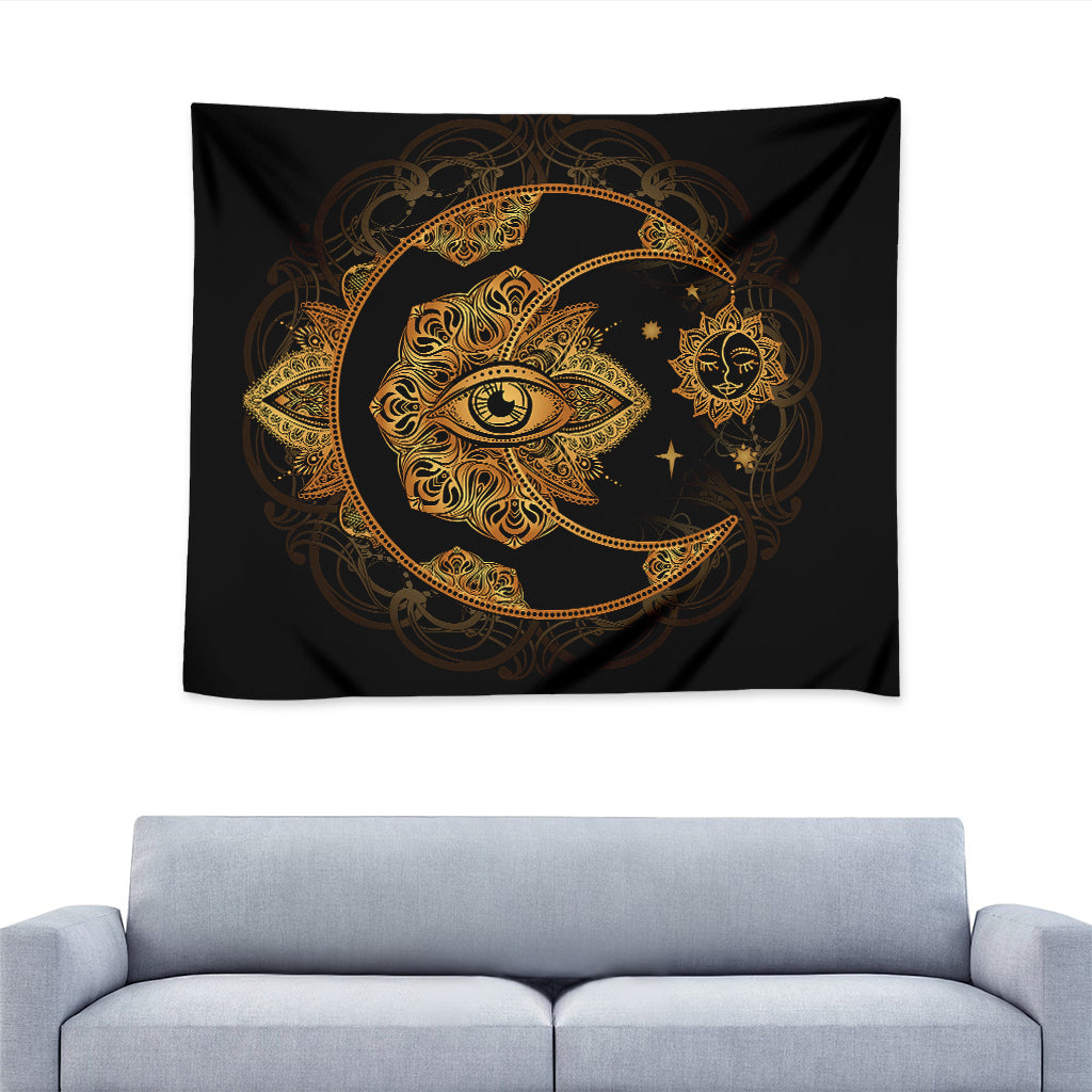 Bohemian Sun And Moon Print Tapestry