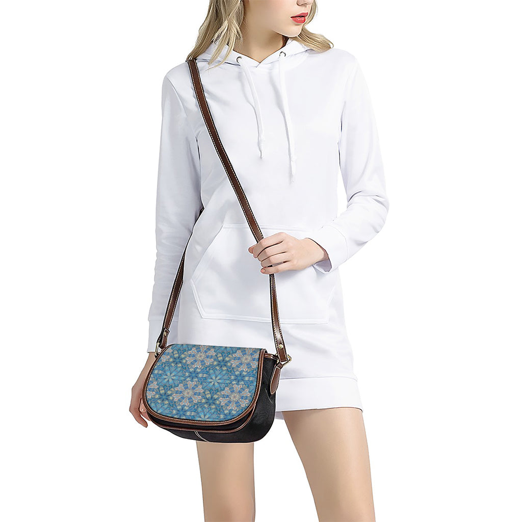 Boho Chic Mandala Floral Print Saddle Bag
