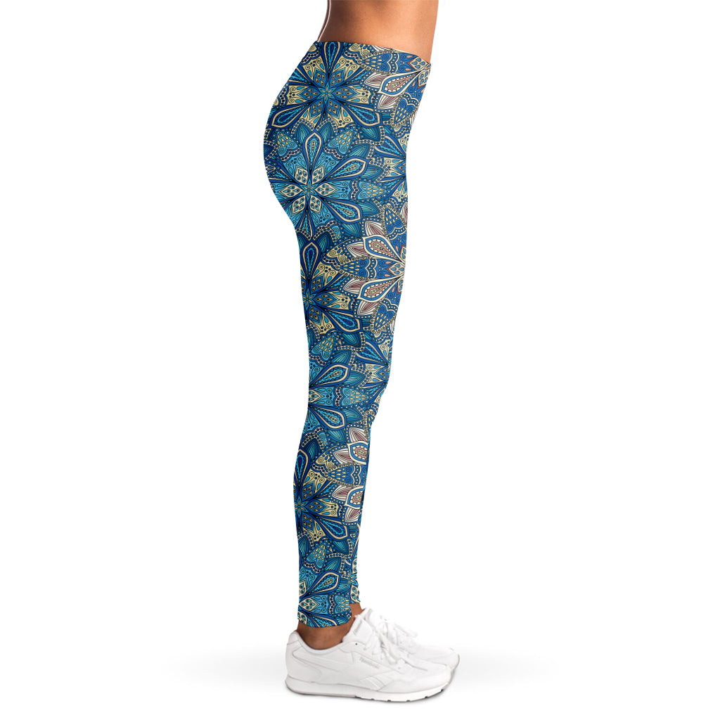 Boho Chic Mandala Floral Print Women's Leggings