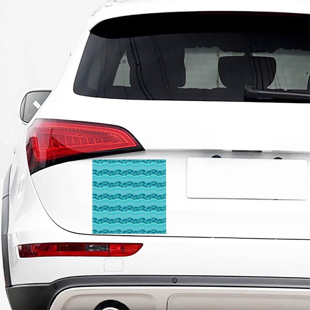 Boho Dolphin Pattern Print Car Sticker