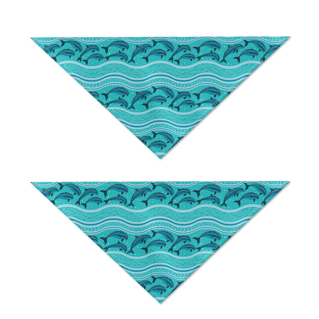 Boho Dolphin Pattern Print Dog Bandana