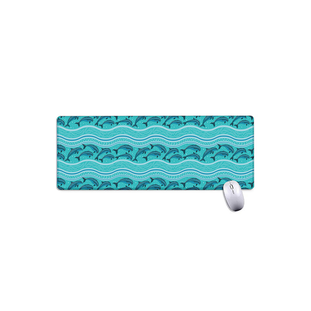 Boho Dolphin Pattern Print Extended Mouse Pad