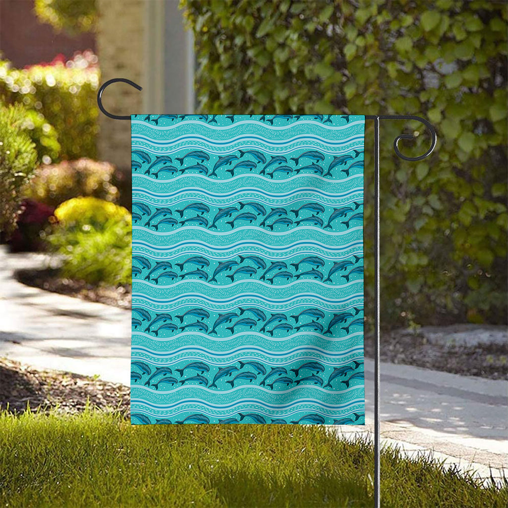 Boho Dolphin Pattern Print House Flag