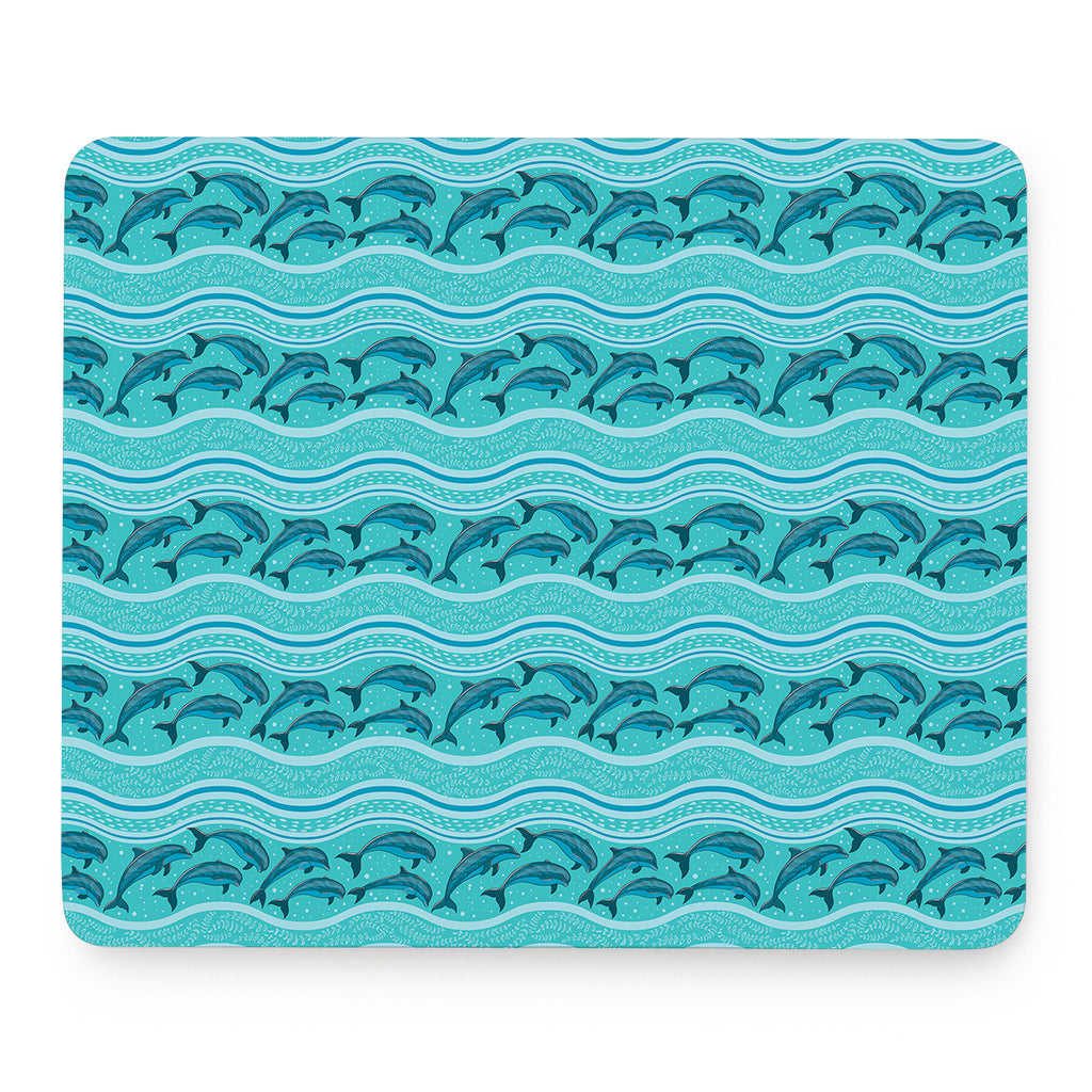 Boho Dolphin Pattern Print Mouse Pad
