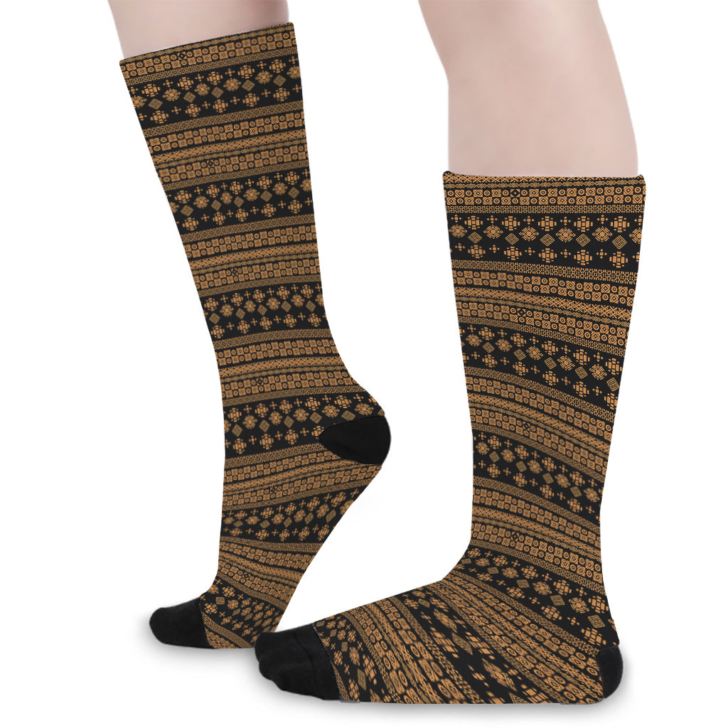 Boho Ethnic Pattern Print Long Socks
