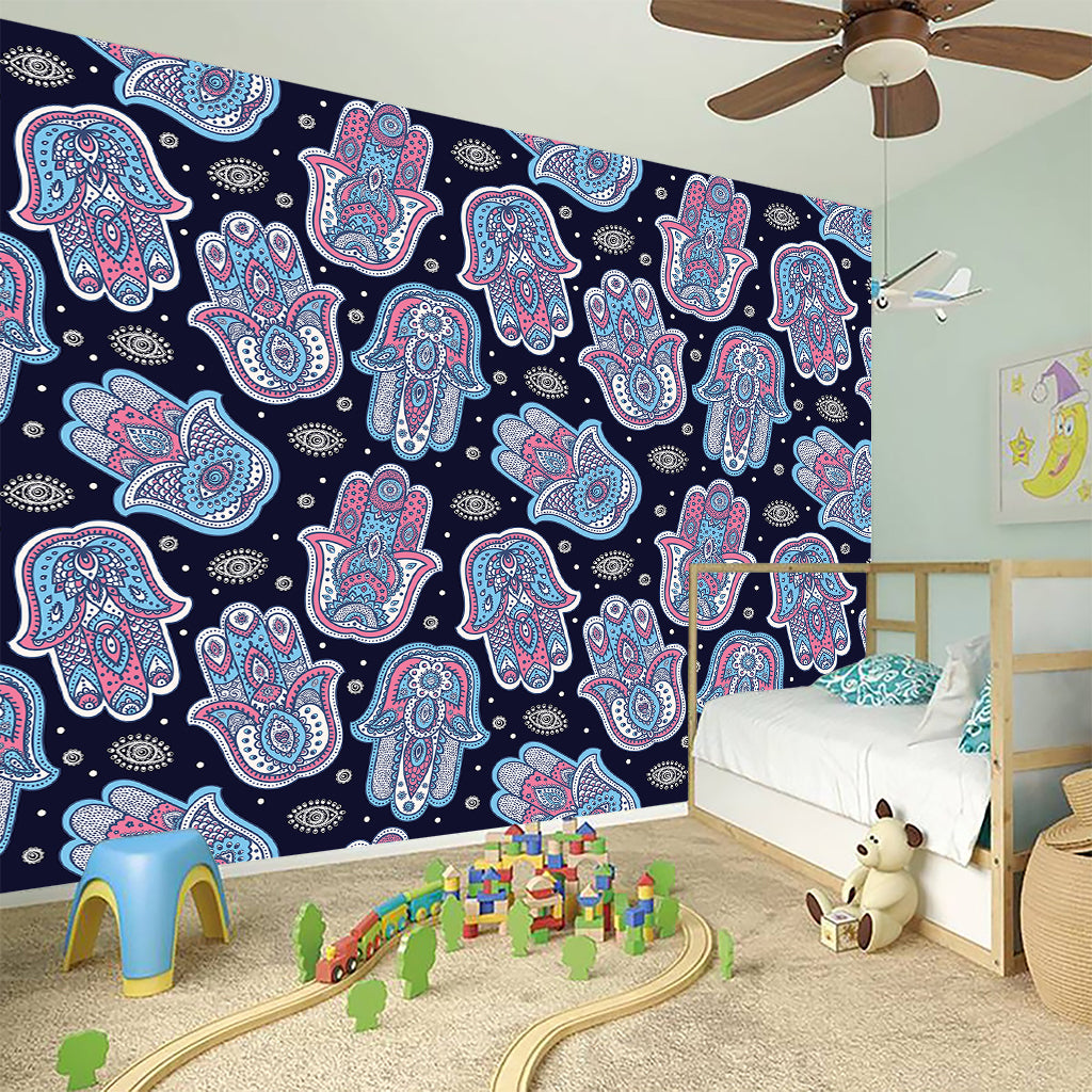 Boho Hamsa Pattern Print Wall Sticker