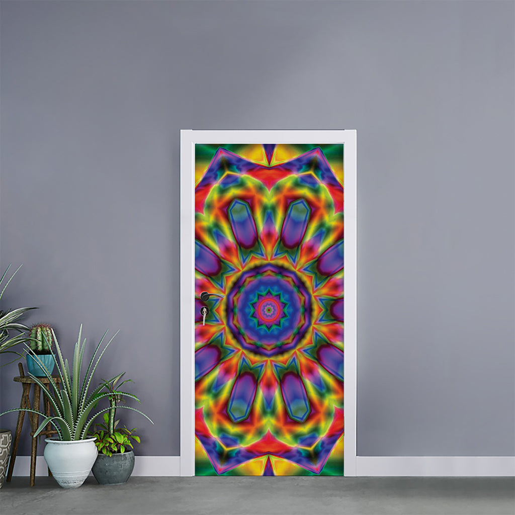 Boho Kaleidoscope Print Door Sticker