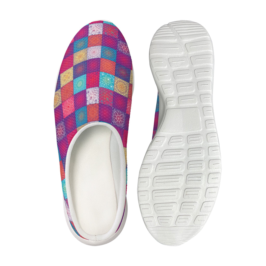 Boho Mandala Patchwork Pattern Print Mesh Casual Shoes