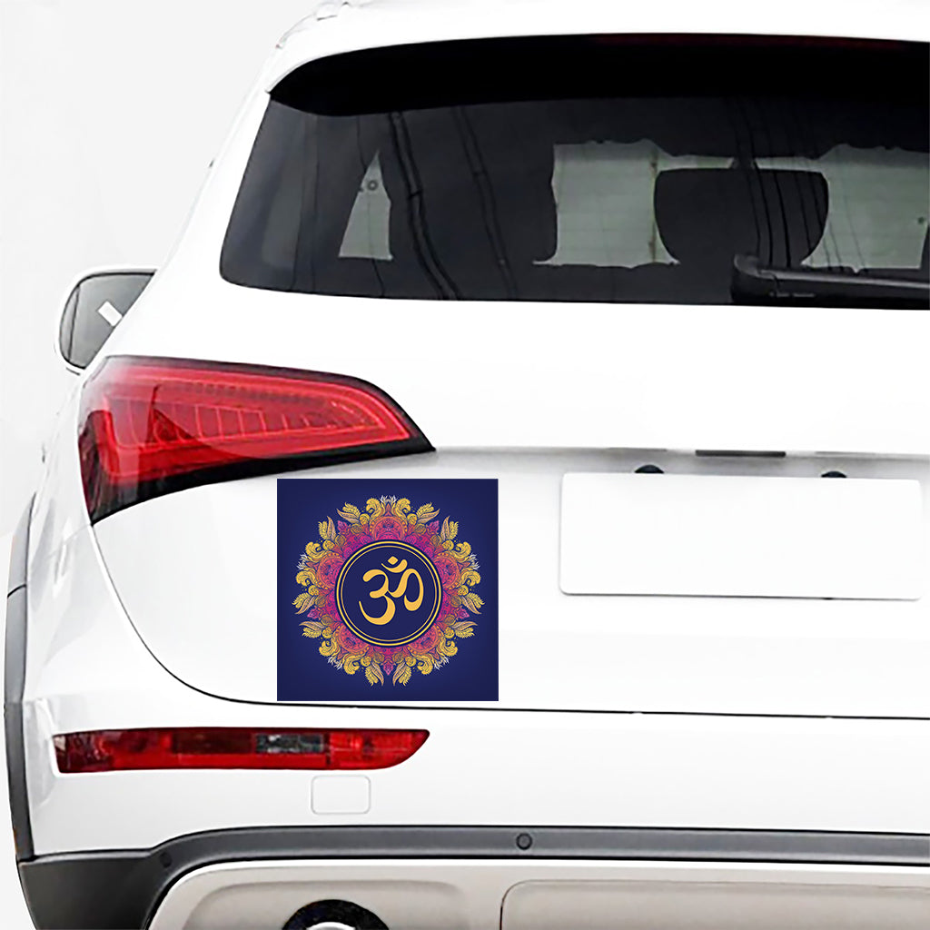 Boho Om Mandala Print Car Sticker
