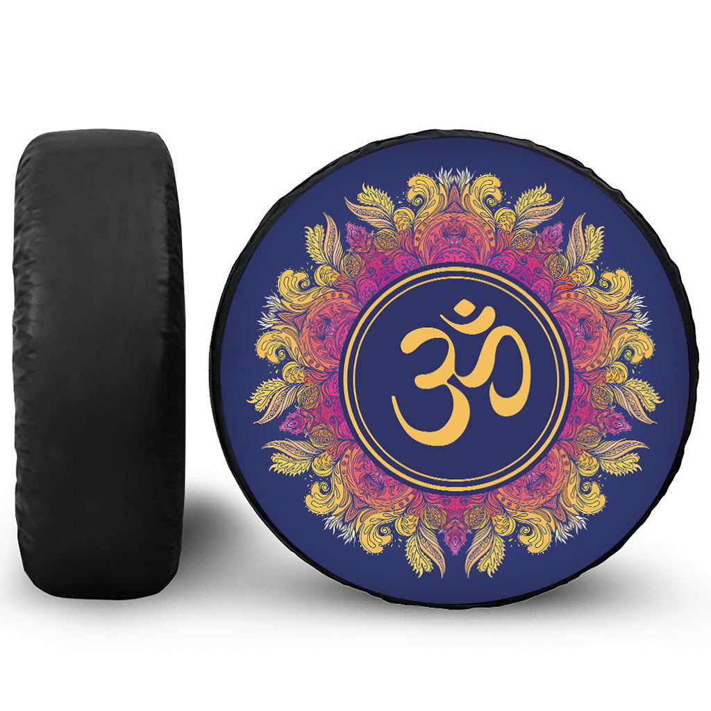Boho Om Mandala Print Tire Cover