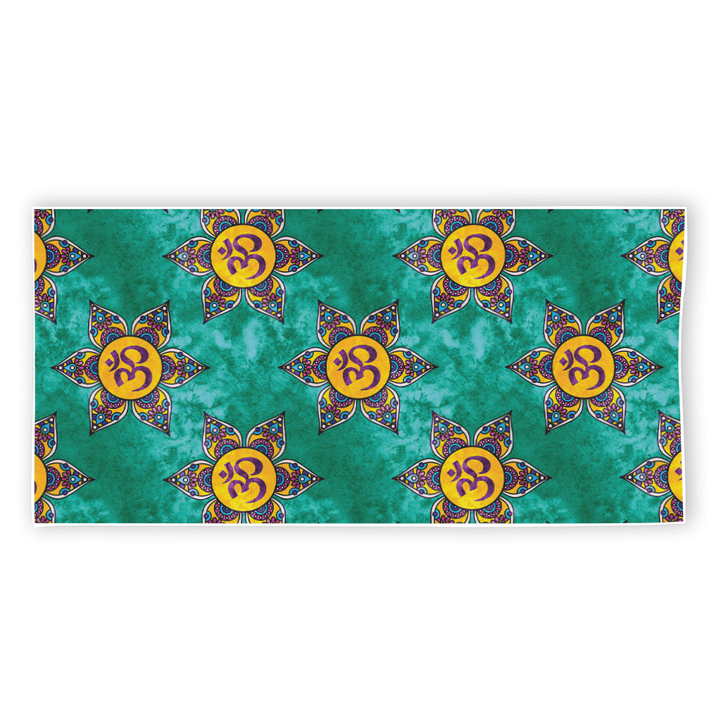 Boho Om Sign Pattern Print Beach Towel