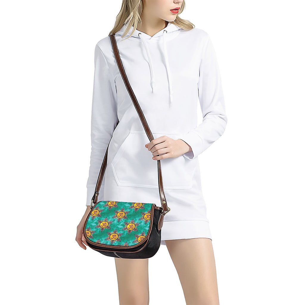 Boho Om Sign Pattern Print Saddle Bag