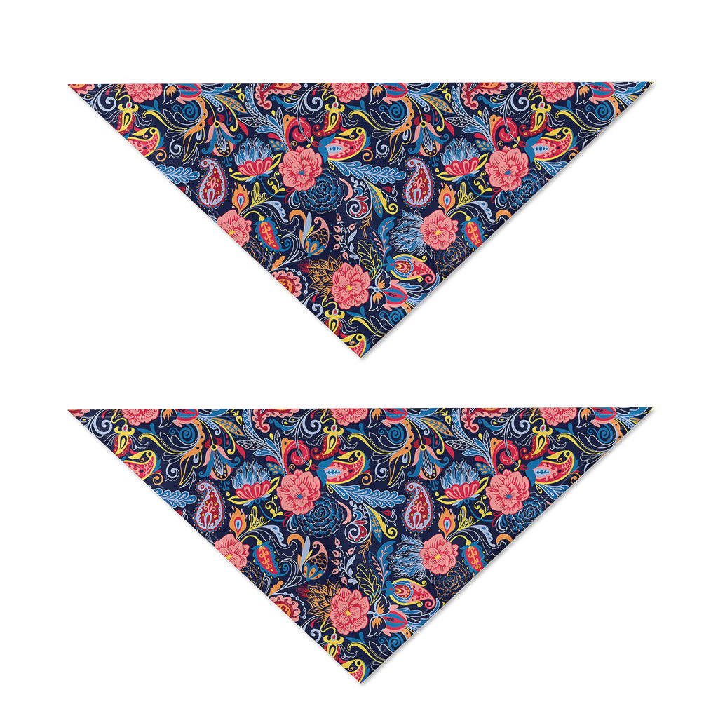 Boho Paisley Pattern Print Dog Bandana